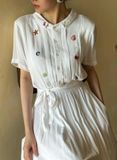  Nami Dress - Đầm Cổ Sen Thêu Tay E79 