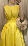  Evelyn Dress - Đầm sát nách, xếp ly eo D938 