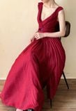  Freya Dress - Đầm Corset Cổ V Thiết Kế Nút Bọc G002 