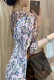 Melina Dress - Đầm voan in hoa có cúc - D01 