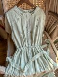  Nami Dress - Đầm Cổ Sen Thêu Tay E79 