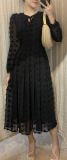  Ciara Dress - Đầm Voan Nổi Tay Dài E87 