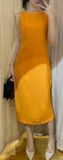 Aisha Dress - Đầm vàng body mật ong sát nách D387 