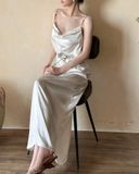 Rosalie Dress - Đầm Lụa 2 Dây Cổ Đổ LA45 