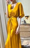  Amelie silk dress - Đầm Xoắn Eo Lụa L04 