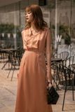 Soil orange silk dress - Đầm lụa cam đất D249 