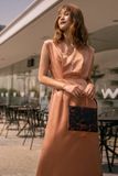  Soil orange silk dress - Đầm lụa cam đất D249 