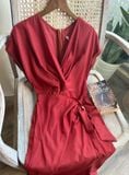  Elly Dress - Đầm Lụa Cổ V - E42 