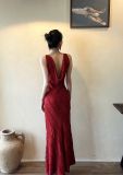  Dela Lace Dress - Đầm Cổ V Xẻ Tà V31 