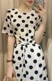  Amelinda Dress - Đầm Xoắn Eo Tay Ngắn 