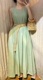  Calista Dress - Đầm xô lụa xếp ly ngực D743 