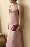  Rosalie Dress - Đầm Lụa 2 Dây Cổ Đổ LA45 