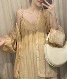  Lavender Maxi Dress - Đầm 2 Dây Dáng Suông E45 