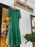  EMMIE DRESS - Đầm Trễ Vai lụa các màu - D625 
