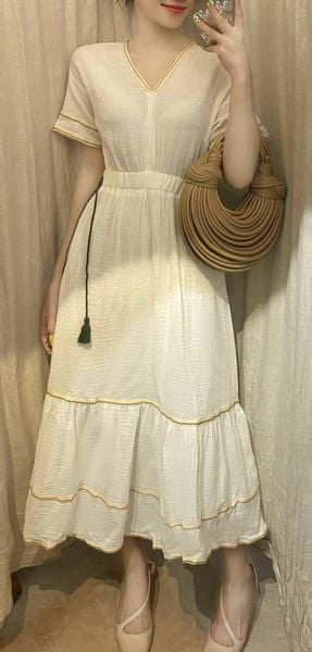  Bohemian Girl Dress - Đầm cổ tim nhấn eo D548 D563 