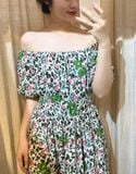  Đầm trễ vai tay ngắn - chun sau lưng - D638 