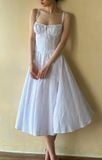  Meira Dress - Đầm Corset Cúp Ngực Xẻ Tà V25 