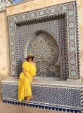  Fez Dress - Đầm xô lụa xếp ly vai D318 