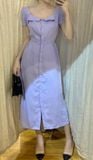  Ellis Dress - Đầm cổ vuông, hàng cúc phía trước L120 