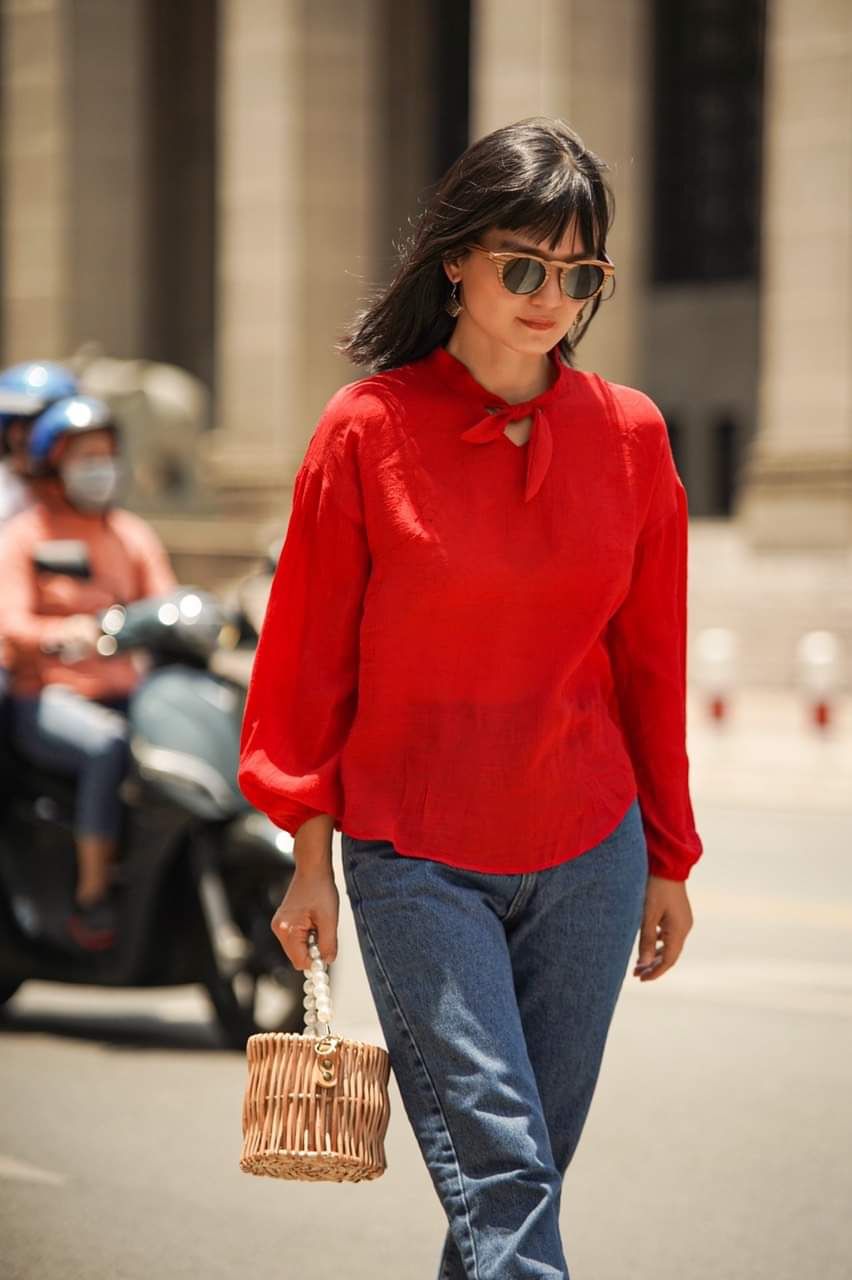  Monica Shirt  -  Áo sơ mi nơ cổ A255 