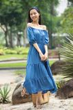  Luna Dress - Đầm trễ vai lụa các màu -  D735 