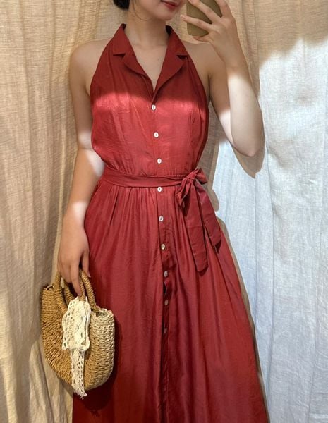  Kayla Dress - Đầm Sơ Mi Sát Nách E72 