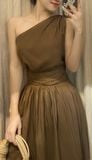  Lalyn Dress - Đầm Lệch Vai Nhấn Eo L31 