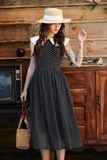  Della Dress - Đầm Midi Sát Nách Hoạ Tiết Chấm Bi E04 