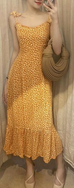  Mina Dress - Đầm 2 dây hoa nhí 