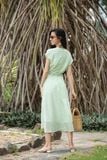  Evergreen Dress - Đầm Kẻ Sọc Đai Lưng PQ69 
