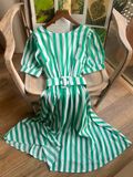  Aurora Dress - Đầm Tay Ngắn Kẻ Sọc Đai Eo D930 