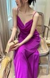  Rosalie Dress - Đầm Lụa 2 Dây Cổ Đổ LA45 