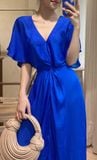  Amelie silk dress - Đầm Xoắn Eo Lụa L04 