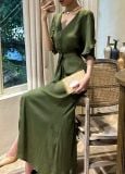  Amelie silk dress - Đầm Xoắn Eo Lụa L04 