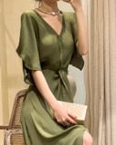  Amelie silk dress - Đầm Xoắn Eo Lụa L04 
