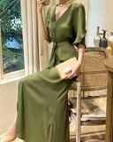  Amelie silk dress - Đầm Xoắn Eo Lụa L04 