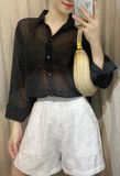  Áo Sơ Mi Voan Chấm bi - D940 