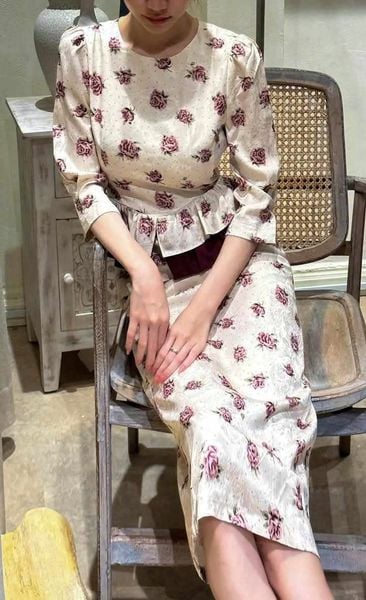  Aurora Dress - Đầm tay lửng in hoa L64 