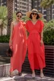  Fez Dress - Đầm xô lụa xếp ly vai D318 