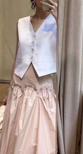  Cara Gile - Áo Sát Nách Cổ V Linen D988 