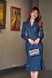  Elia Dress - Đầm Đuôi Cá Cổ Vest Thanh Lịch D011 