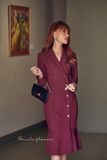  Elia Dress - Đầm Đuôi Cá Cổ Vest Thanh Lịch D011 