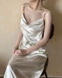  Rosalie Dress - Đầm Lụa 2 Dây Cổ Đổ LA45 