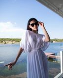  Fez Dress - Đầm xô lụa xếp ly vai D318 