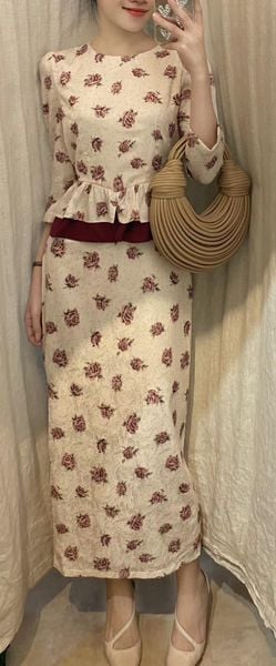  Aurora Dress - Đầm tay lửng in hoa L64 