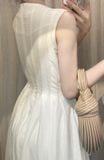  Ela Dress - Đầm Midi Cổ V Xếp Ly V09 