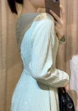  Katina  Dress - Đầm Tay Dài Cổ Vuông D042 
