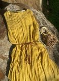  Calista Dress - Đầm xô lụa xếp ly ngực D743 