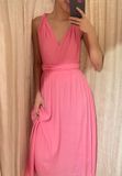  Nala Dress - Đầm 2 dây cổ tim thắt nơ eo E29 