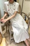  Nami Dress - Đầm Cổ Sen Thêu Tay E79 